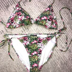Tropical print bikini